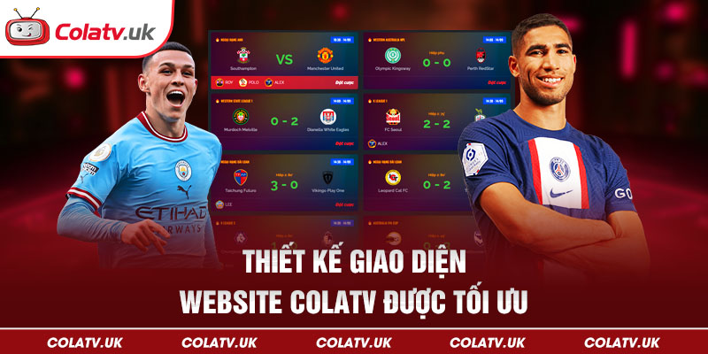 Thiết kế giao diện website Colatv được tối ưu hóa